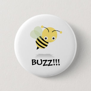 Bee go Buzz 2 Inch Round Button