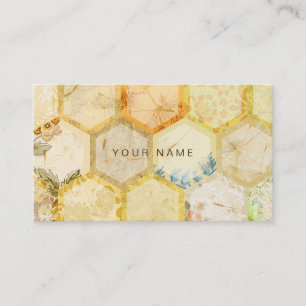 Bee Gold Honeycomb Sweet Vip Business Card