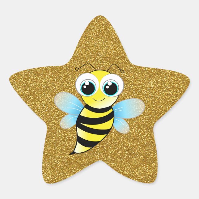Bee Gold Star Sticker (Front)