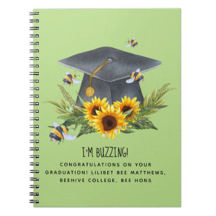 BEE Graduation Gift - Fun Im Buzzing Personalized Notebook
