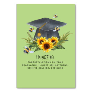 BEE Graduation Gift - Fun Im Buzzing Personalized Table Number