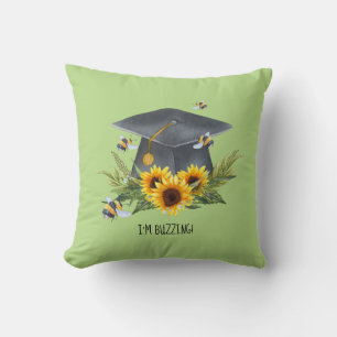 BEE Graduation Gift - Fun Im Buzzing Personalized Throw Pillow
