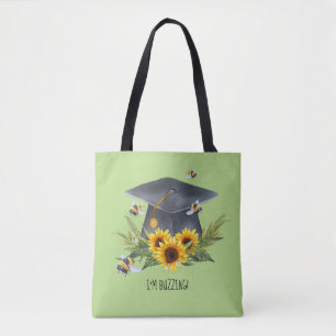 BEE Graduation Gift - Fun Im Buzzing Personalized Tote Bag