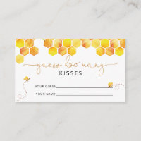 Bee guess how many kisses bridal game