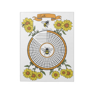 Bee Habit Tracker Custom Notepad