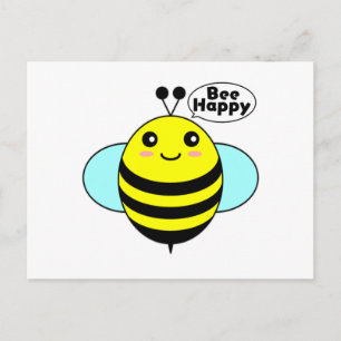 Bee Happy 3 Postcard