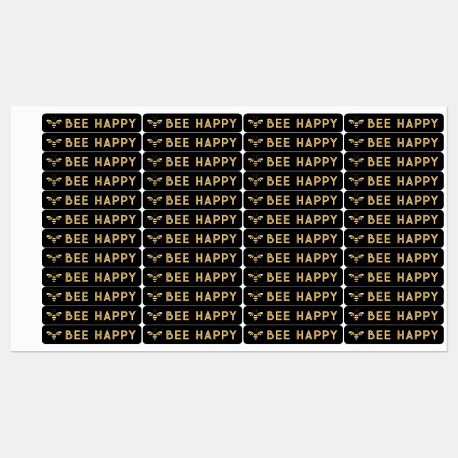 BEE HAPPY 96 Waterproof Tamper-evident Honey Seal  (Sheet)