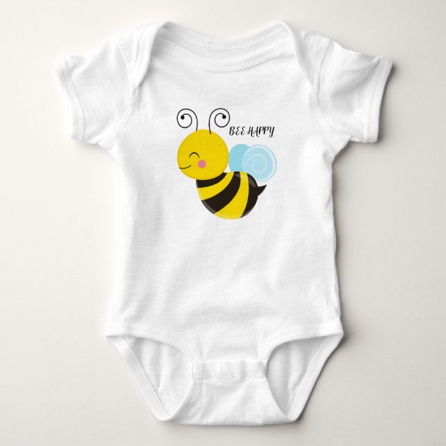 bee happy baby bodysuit (Front)