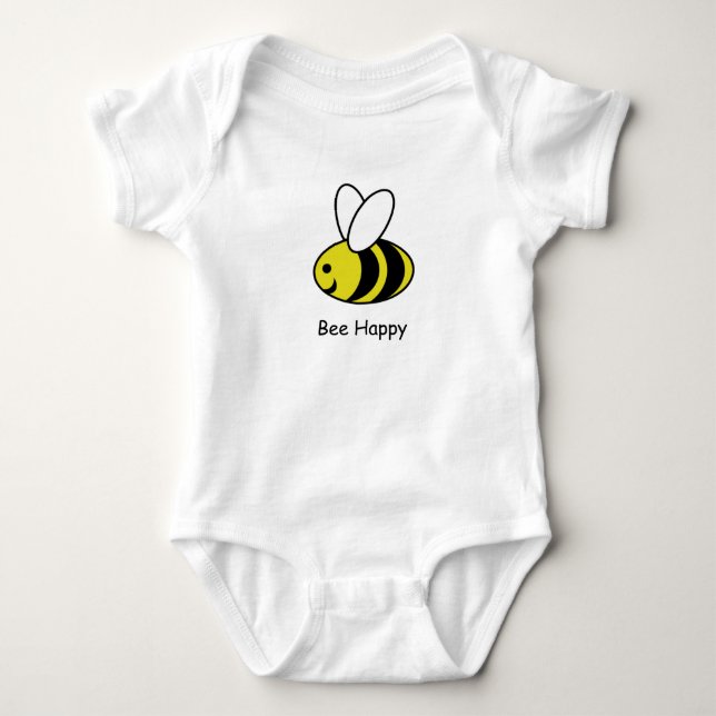 Bee Happy Baby Bodysuit (Front)