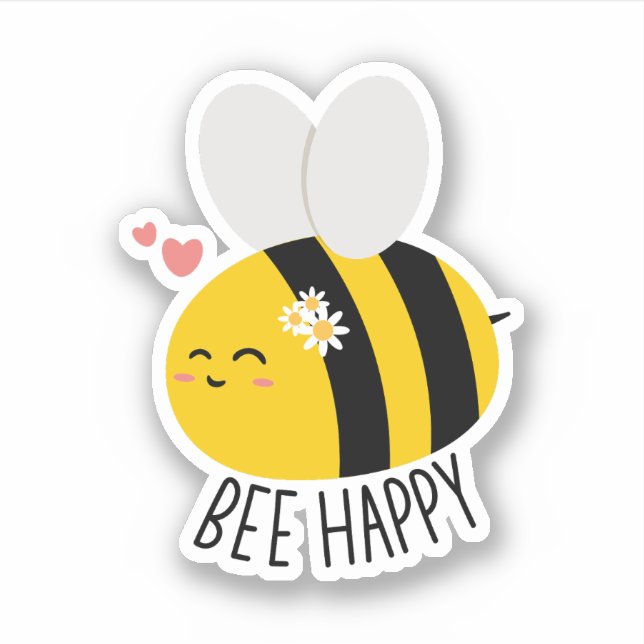 Bee Happy, Bee Inspirational Happy Motivational (Front)