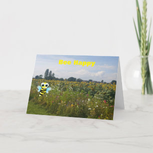 Bee Happy. Blank card