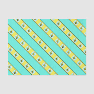 "Bee Happy" Blue Banded Tissue Paper