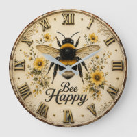 Bee Happy Bumble Bee Farmhouse Bee Lover Floral