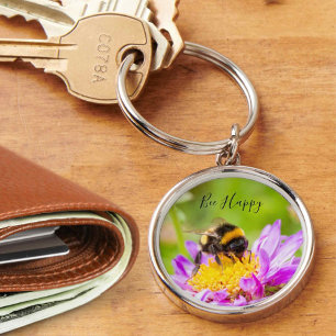 Bee Happy Bumblebee  Keychain