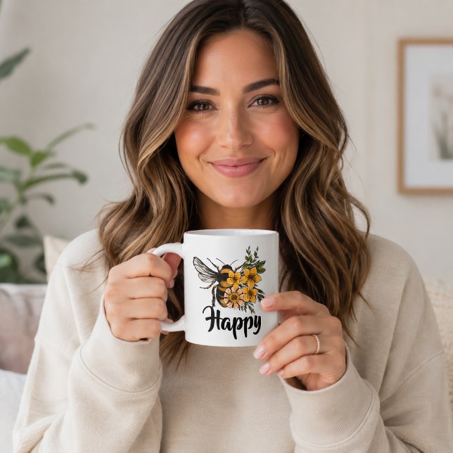 Bee Happy Coffee Mug (Creator Uploaded)