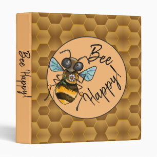 Bee Happy!  Cute Honey Bee Binder