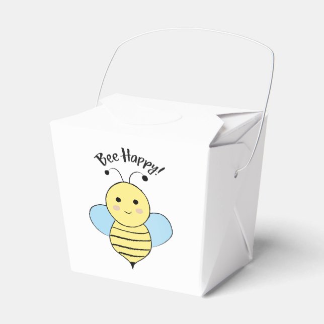 Bee Happy Favor Box (Front Side)