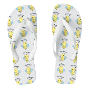 Bee Happy Flip Flops
