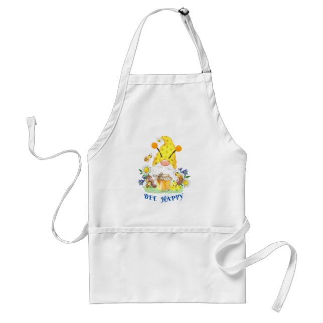 Bee Happy Gnome Apron (Front)