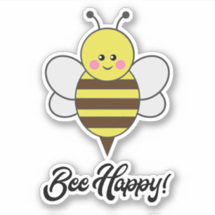 Bee Happy Kawaii Bee Buzz Cute Bumblebee quote