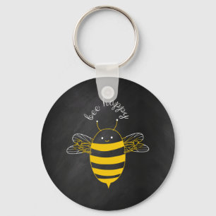 Bee Happy Keychain