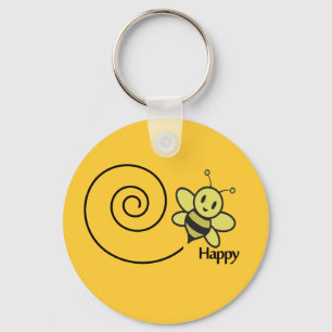 bee happy keychain