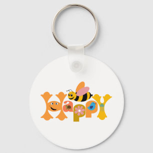 Bee Happy Keychain