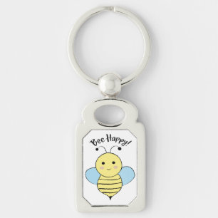 Bee Happy Keychain