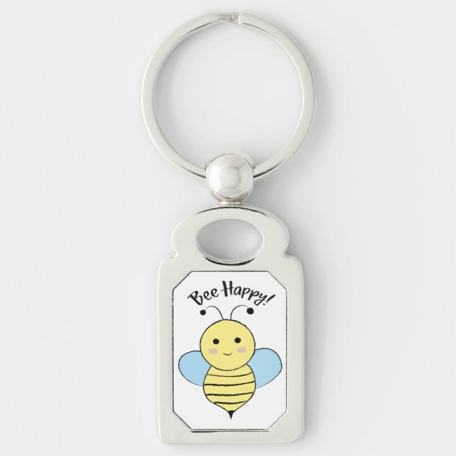 Bee Happy Keychain (Front)