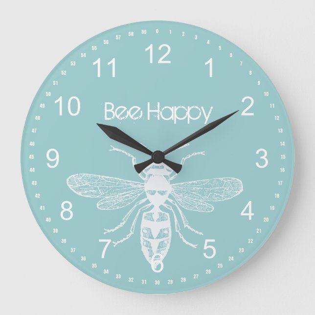 Bee Happy Large Clock (Front)