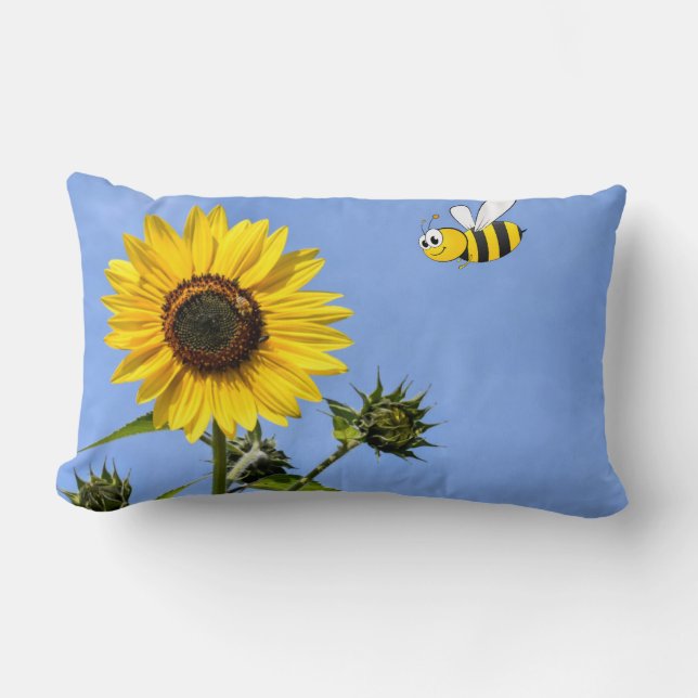 Bee Happy Lumbar Pillow (Front)