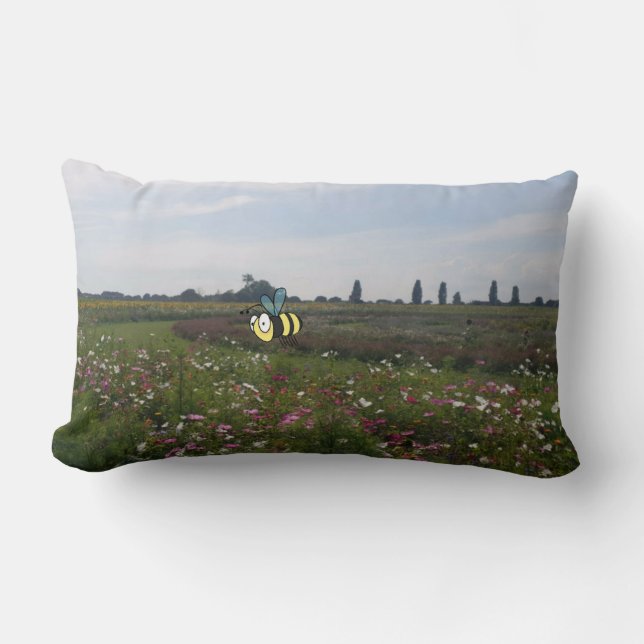 Bee Happy Lumbar Pillow (Front)