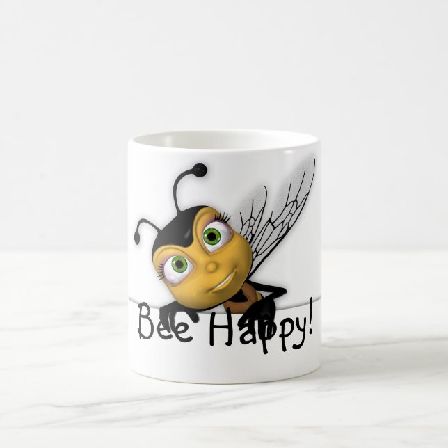 Bee Happy Mug - Fun Honey Bee (Center)