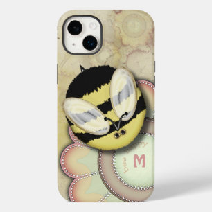 Bee Happy Personalized Monogram Case-Mate iPhone 14 Plus Case