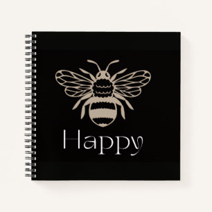 Bee Happy Positive Affirmation Uplifting Wellbeing Notebook