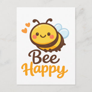 Bee Happy Postcard