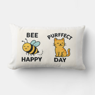 Bee Happy & Purrfect Day Lumbar Pillow