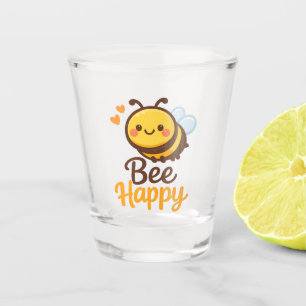 Bee Happy Shot Glass