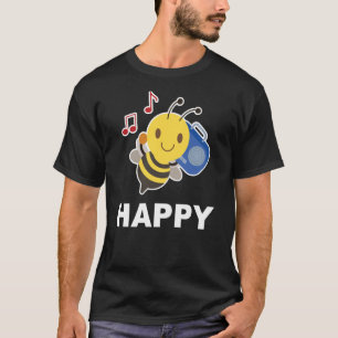 Bee Happy Smile Face Cute Happy Peace Smiling Face T-Shirt