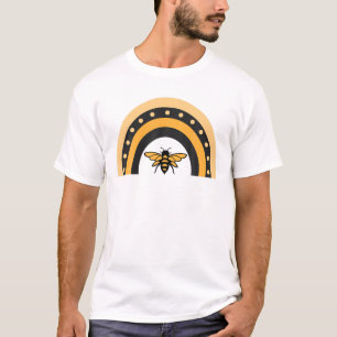 Bee Happy Spring Bees Rainbow Grandma Mom Woman Fu T-Shirt
