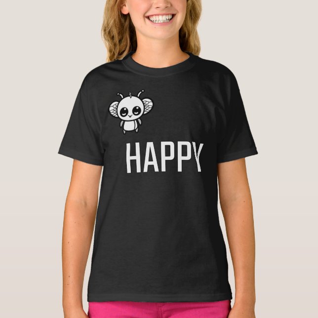 Bee Happy :) T-Shirt (Front)
