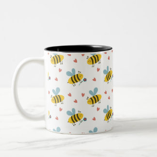 Bee Happy  Two-Tone Coffee Mug