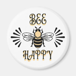 Bee Happy   Vintage Colours Honey Bee Magnet