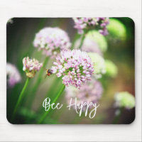 Bee Happy with Purple Diagonal Allium Flowers
