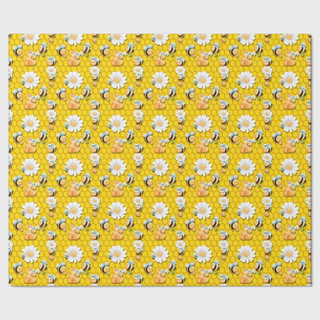 Bee Happy Wrapping paper  (Seam)