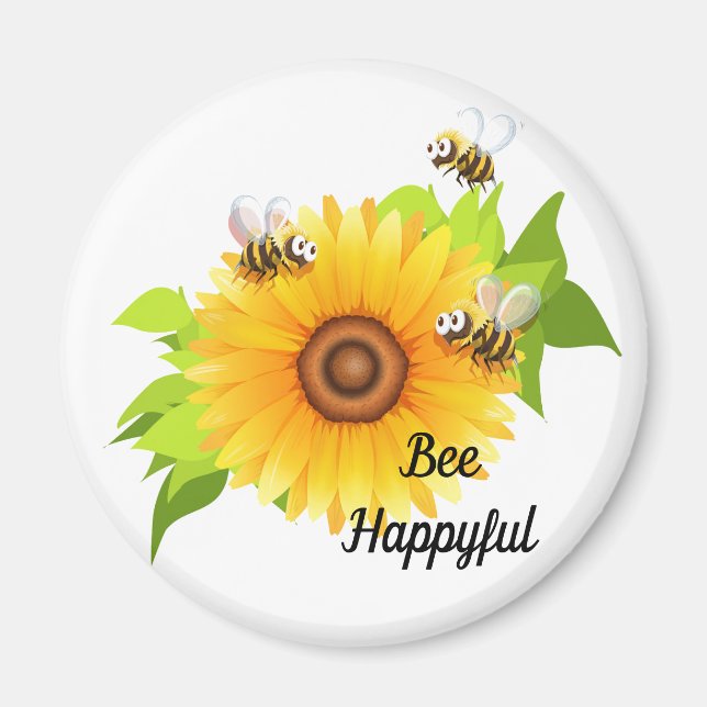 Bee Happyful Magnet (Front)
