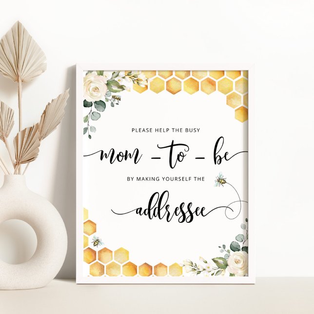 Bee Help the Busy Mom Address an Envelope Poster (Creator Uploaded)