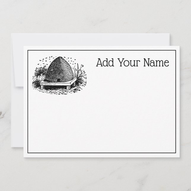 Bee Hive and Bees #1 Heraldic Vintage (Front)