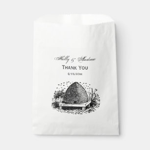 Bee Hive and Bees #1 Heraldic Vintage Favour Bag