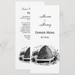 Bee Hive and Bees #1 Heraldic Vintage Invitation